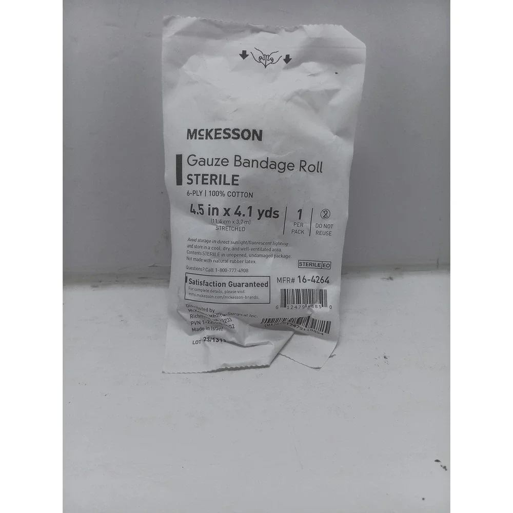 MCKESSON GAUZE BANDAGE ROLL STERILE 4.5 IN x 4.1 yd - LOT OF 6